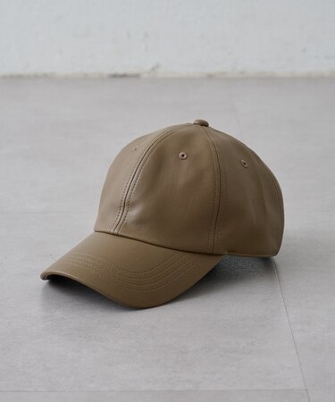 フェイクレザーキャップ