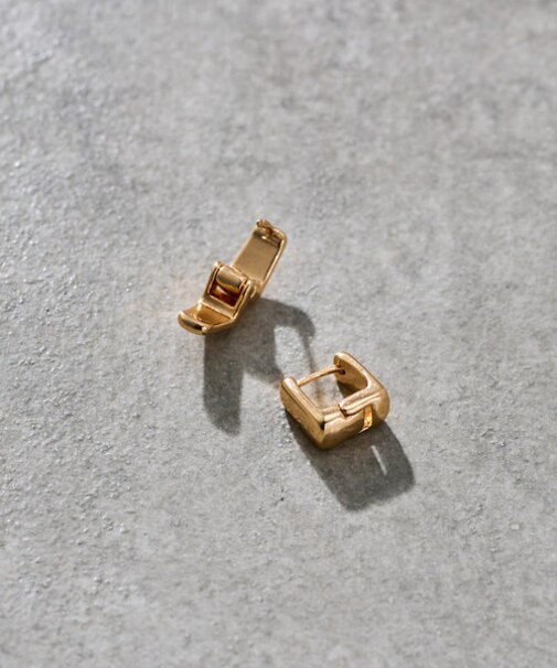 スクエアミニマムワンタッチピアス