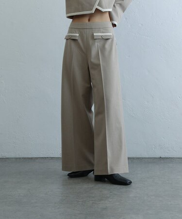 two one three nine +0 /パイピングポケットスラックス