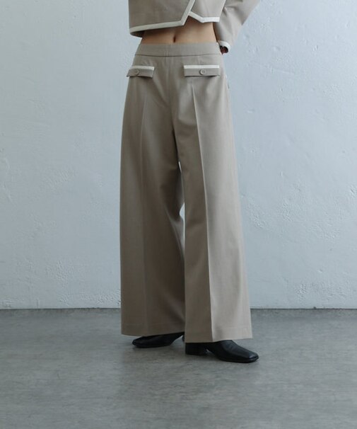 two one three nine +0 /パイピングポケットスラックス