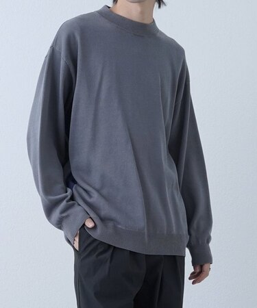 ハイゲージサイドバイカラーニット