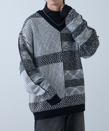 クレイジーパターンニット