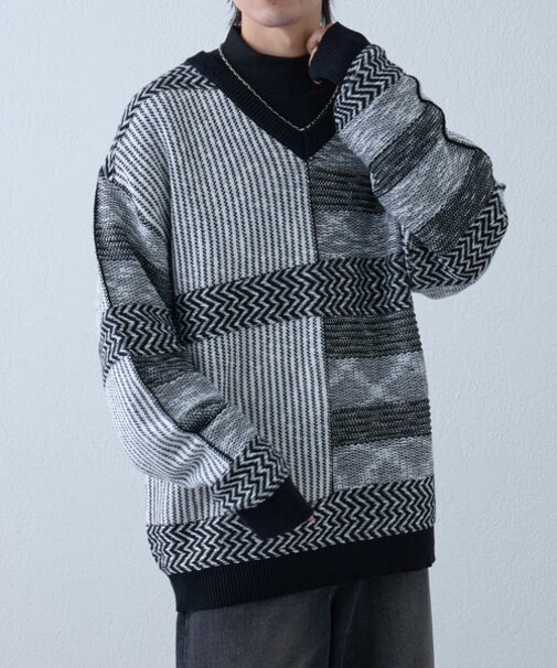 クレイジーパターンニット