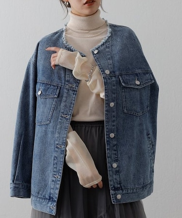 【着用動画あり】PBT袖シアー切替タートルニット