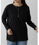 スマート裾ラウンド長袖Tシャツ