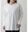 スマート裾ラウンド長袖Tシャツ