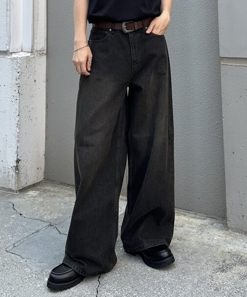 【AW先行予約/UNISEX/3サイズ展開】ワイドストレートデニム