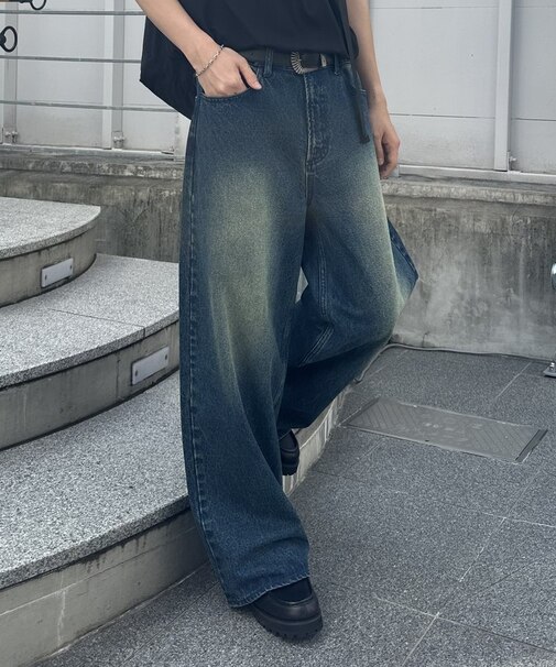 【AW先行予約/UNISEX/3サイズ展開】ワイドストレートデニム