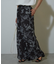 ボタニカル柄ワイドパンツ