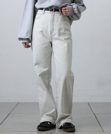 【セットアップ対応】ルーズストレートデニム