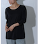 スマート裾ラウンド長袖Tシャツ