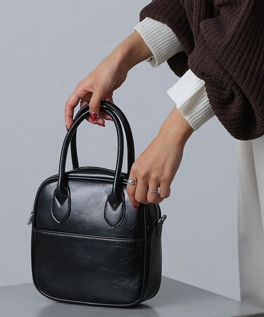 スクエアボストンバッグ