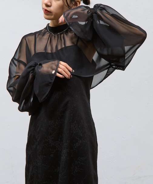 【オケージョン】シアーボレロsetジャガードワンピ