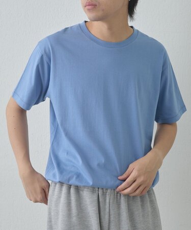 【動画あり/UNISEX/8色展開】ラウンドボディコットンTシャツ