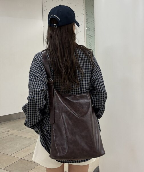 ヴィンテージ合皮ワンショルダーバッグ