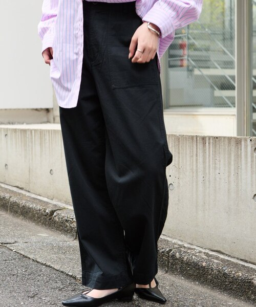 綿レーヨンベイカーストレートパンツ｜コロニートゥーワン