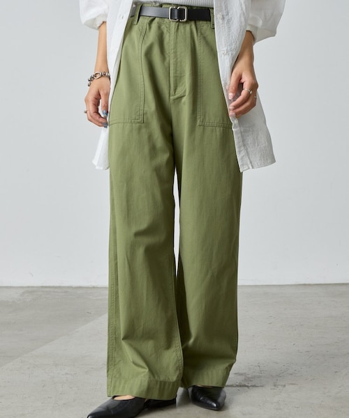 綿レーヨンベイカーストレートパンツ｜コロニートゥーワン