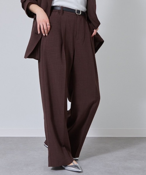 テックリネンストレートパンツ