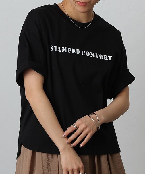 スマートラウンド半袖ロゴTシャツSTAMP
