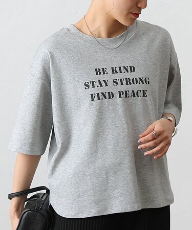 スマートラウンド半袖ロゴTシャツBEKIND