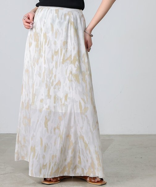 ノイズフローラルプリントスカート