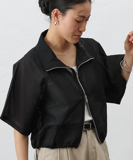 半袖シアーブルゾン