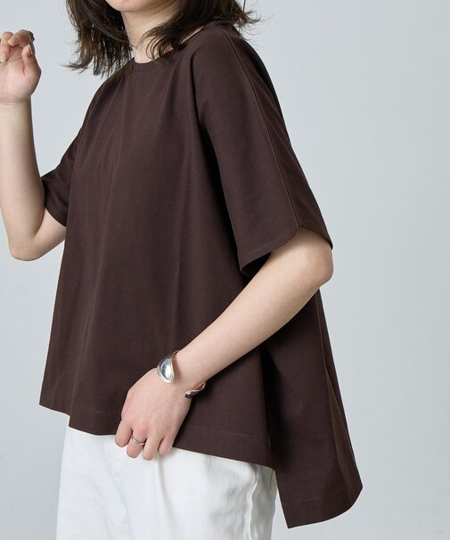 プレーティング天竺フレアTシャツ