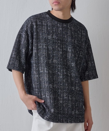 ツイード半袖Tシャツ