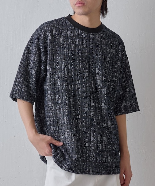 ツイード半袖Tシャツ