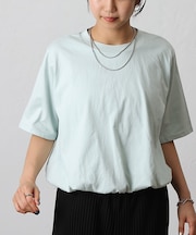 カットバルーン半袖トップス