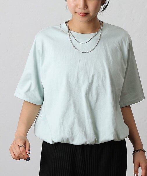 カットバルーン半袖トップス