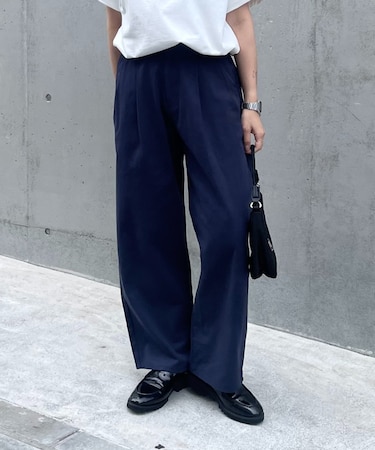 【PIKO&LEI企画】2タックコットンツイルストレートパンツ