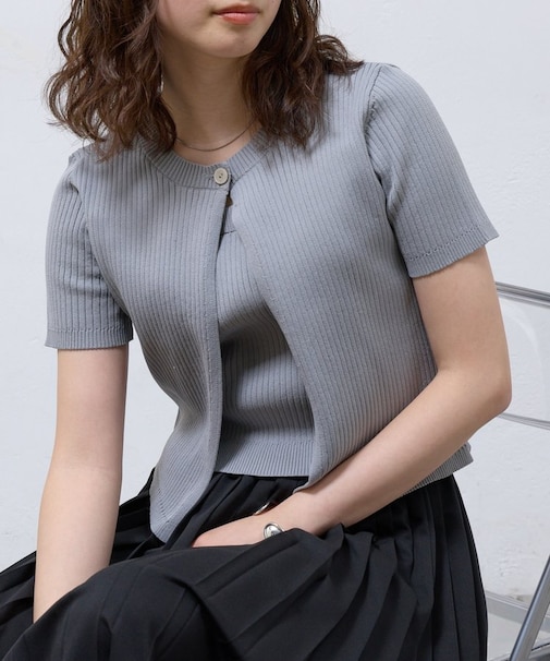 【WEB限定】アンサンブルライクリブニットカーディガン