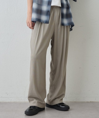 【セットアップ対応】ドレープリネンイージースラックス