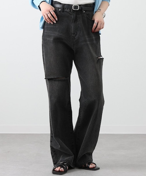 【S～Lサイズ展開】ダメージデニムパンツ