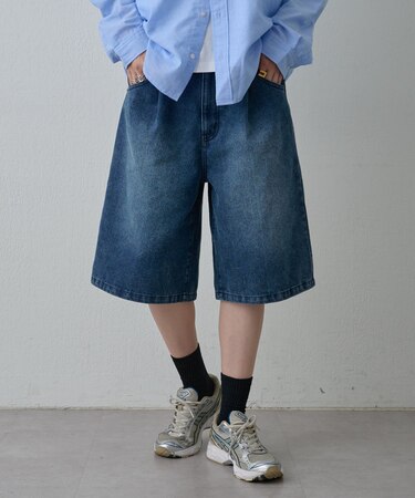 【UNISEX】デニムバギーショーツ