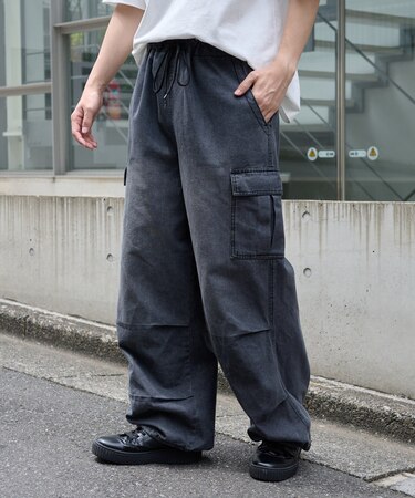 デニムカーゴイージーパンツ