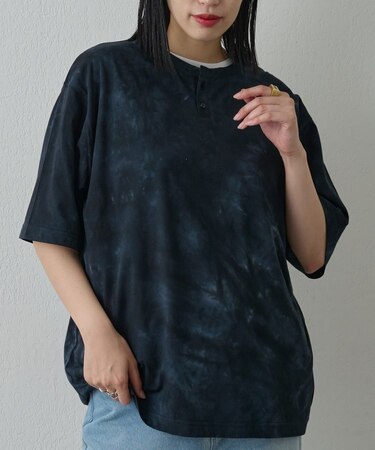 フェード天竺ヘンリーネックTEE