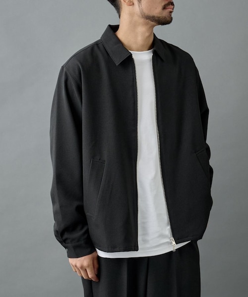 MAX&Co.アウトレット「RIPA」リバーシブル シャツジャケット セットアップ対応】ウォッシャブルストレッチジップシャツ