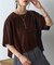 シアーベロアワイドクロップドTシャツ