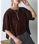 シアーベロアワイドクロップドTシャツ