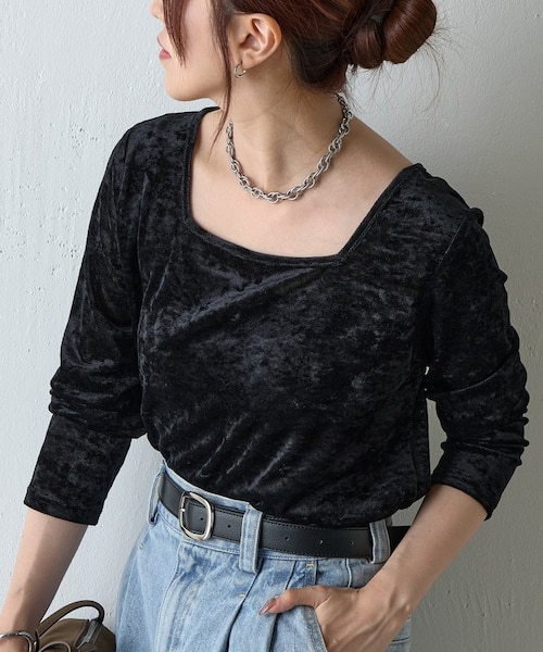 フロッキーメッシュ2WAYスクエアプルオーバー｜コロニートゥー