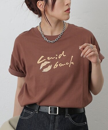 LipsプリントTシャツ