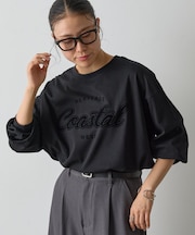 Coastalプリント袖リブ長袖Tシャツ