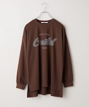 Coastalプリント袖リブ長袖Tシャツ