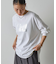 箔プリント袖リブ長袖Tシャツ