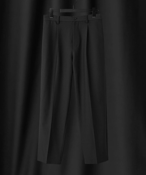 【セットアップ対応】ウォッシャブルストレッチテーパードパンツ