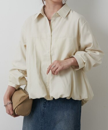 バルーンヘムシャツ