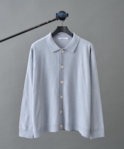 ウォッシャブルニットポロカーディガン