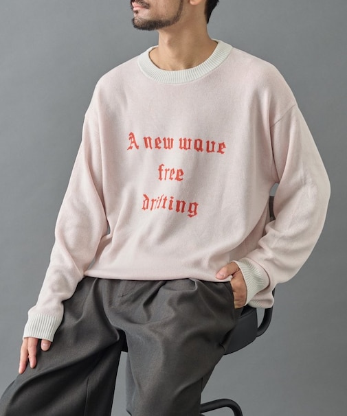 クラシックレタリングジャガードニット